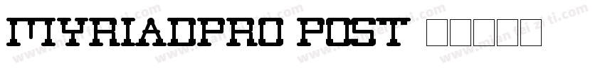 myriadpro post字体转换